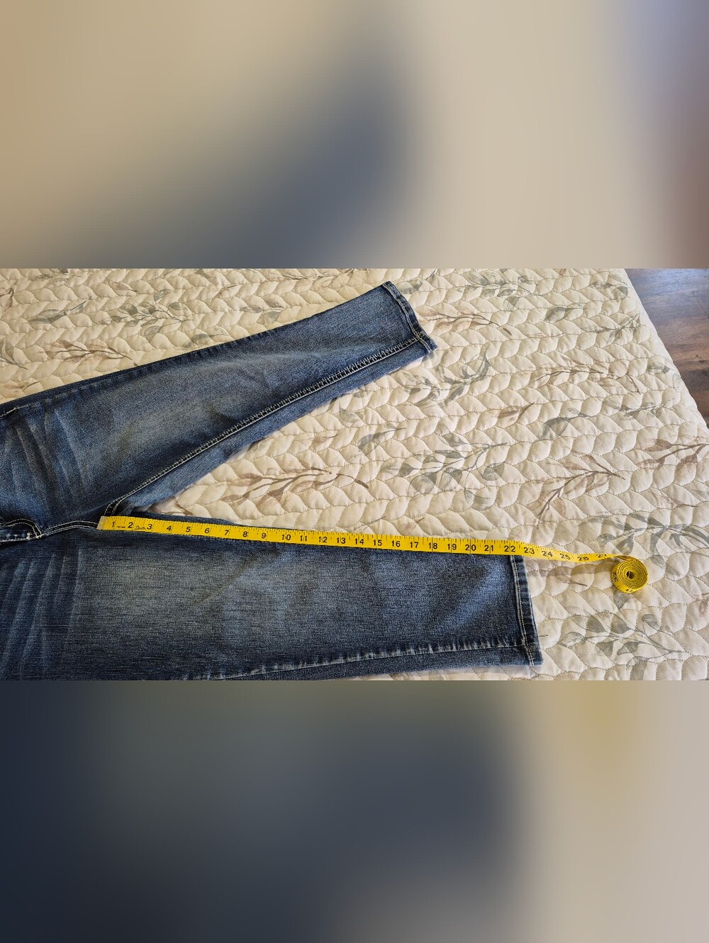 Women's Blue Embroidered Pocket Capris - Picture 8 of 13
